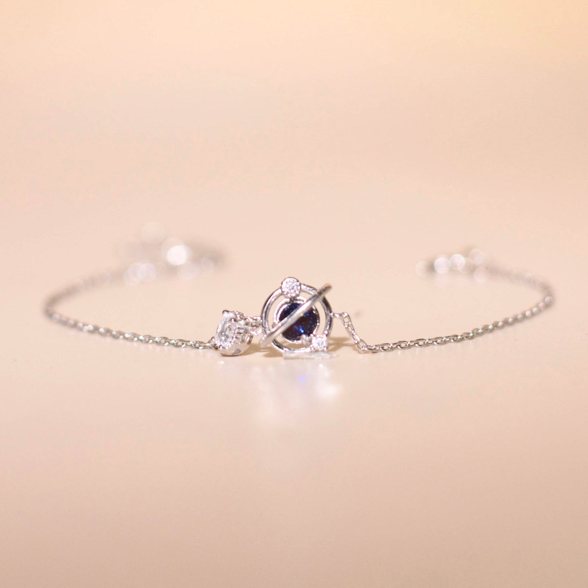 ELOREVA Eirlys Planet Bracelet – Rose Gold & Platinum Plated 925 Sterling Silver