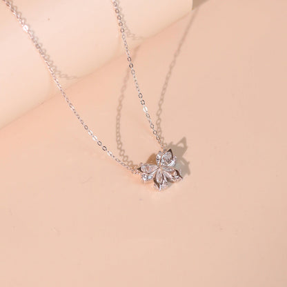 ELOREVA  Platinum Plated Butterfly Necklace – 925 Sterling Silver