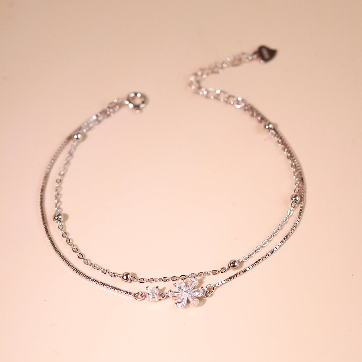 ELOREVA Yeri Dual-Tone Bracelet – Rose Gold & Platinum Plated 925 Sterling Silver