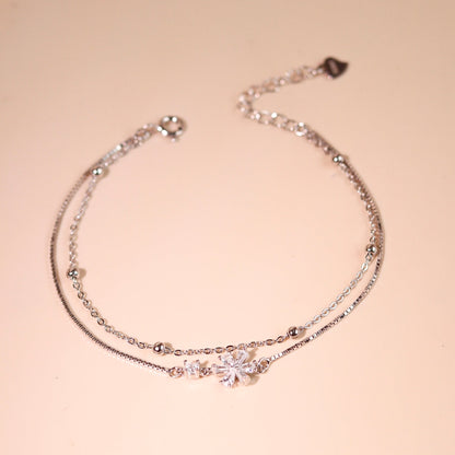 ELOREVA Yeri Dual-Tone Bracelet – Rose Gold & Platinum Plated 925 Sterling Silver