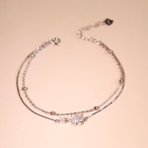 ELOREVA Yeri Dual-Tone Bracelet – Rose Gold & Platinum Plated 925 Sterling Silver
