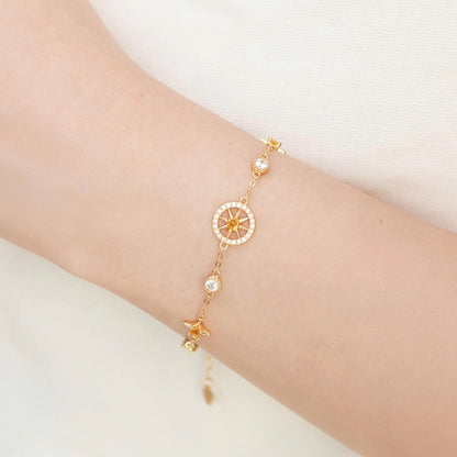 ELOREVA Sunny Bracelet – 18K Gold Plated 925 Sterling Silver