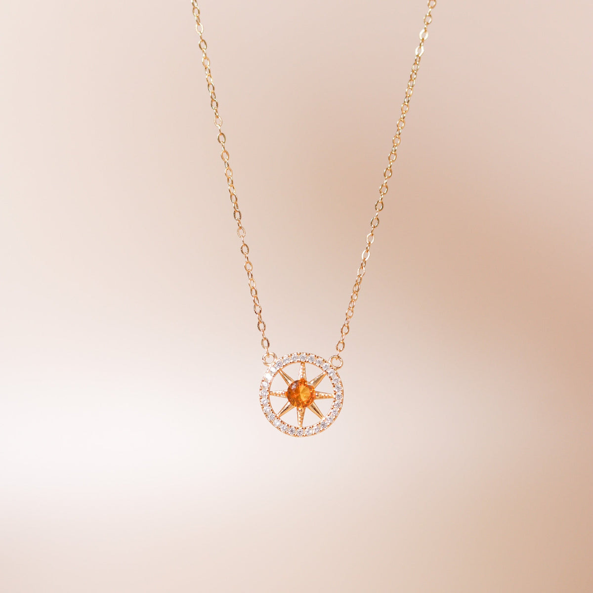 ELOREVA Sunny Necklace – 18K Gold Plated 925 Sterling Silver