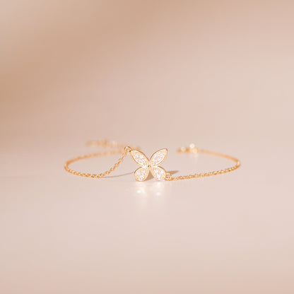 ELOREVA Eri Butterfly Bracelet – 18K Gold Plated 925 Sterling Silver