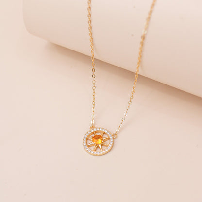ELOREVA Sunny Necklace – 18K Gold Plated 925 Sterling Silver