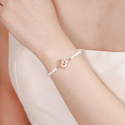 ELOREVA Chérie Bag Mini Handbag Rose Gold Bracelet – 18K Gold Plated 925 Sterling Silver