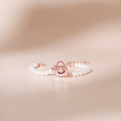 ELOREVA Chérie Bag Mini Handbag Rose Gold Bracelet – 18K Gold Plated 925 Sterling Silver