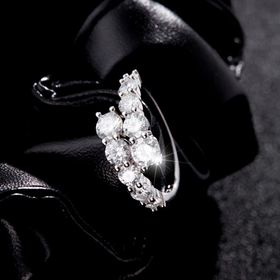 Classic Round CZ Eternity Band Ring – 925 Sterling Silver