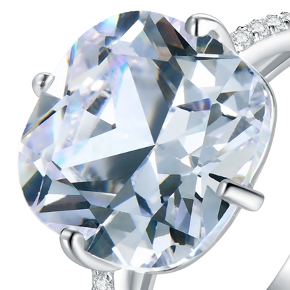 Luxury Pigeon Egg Cubic Zirconia Ring – 925 Sterling Silver