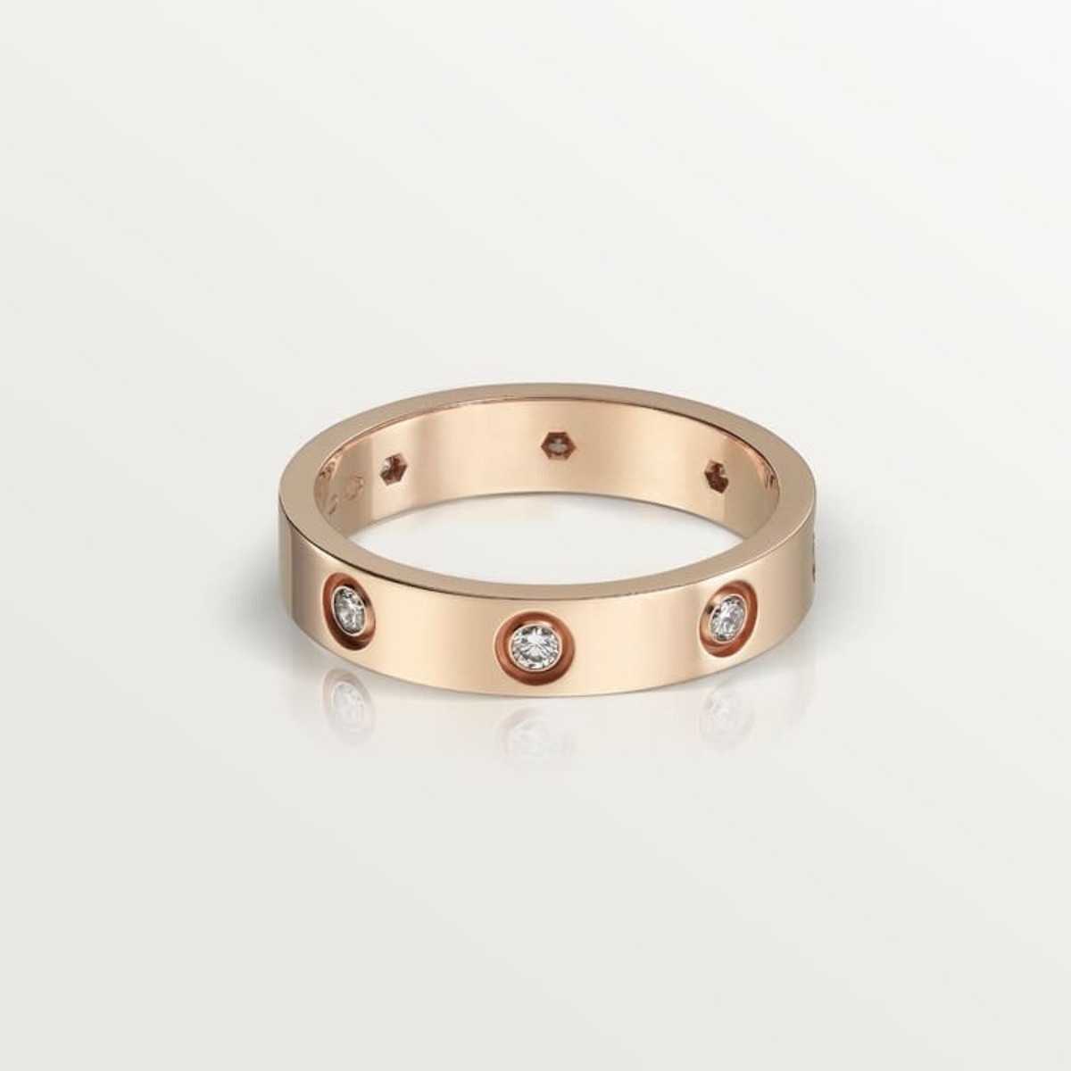 18K Celestial Love Wedding Eight Diamonds Ring
