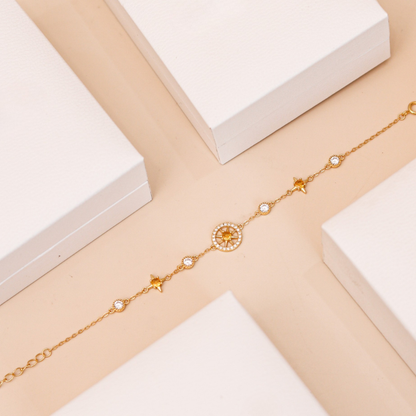 ELOREVA Sunny Bracelet – 18K Gold Plated 925 Sterling Silver