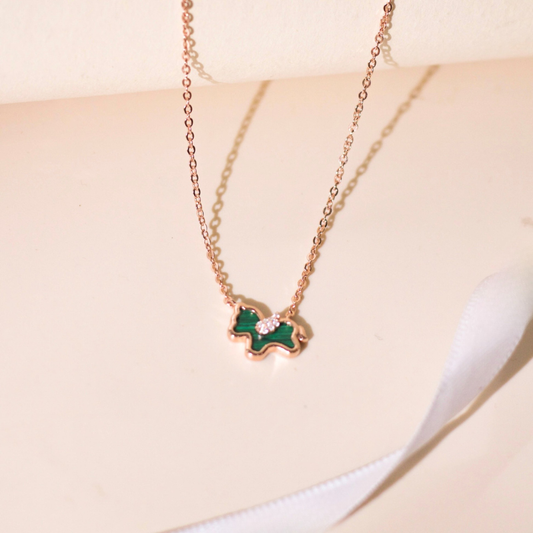 ELOREVA Unicorn Necklace – 18K Rose Gold & Platinum Plated 925 Sterling Silver