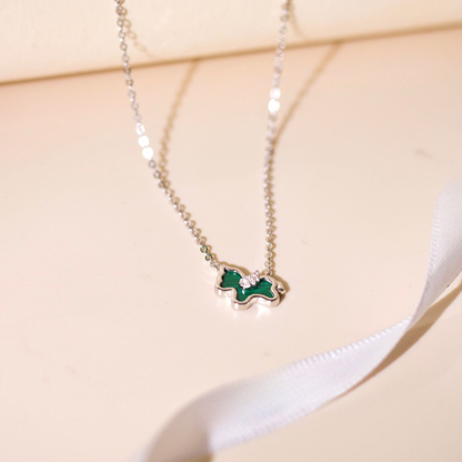 ELOREVA Unicorn Necklace – 18K Rose Gold & Platinum Plated 925 Sterling Silver