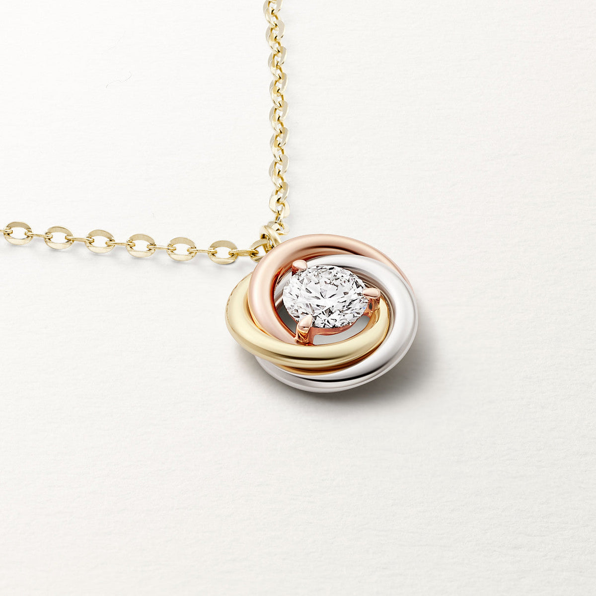 18K Celestial Trinity Diamond Necklace