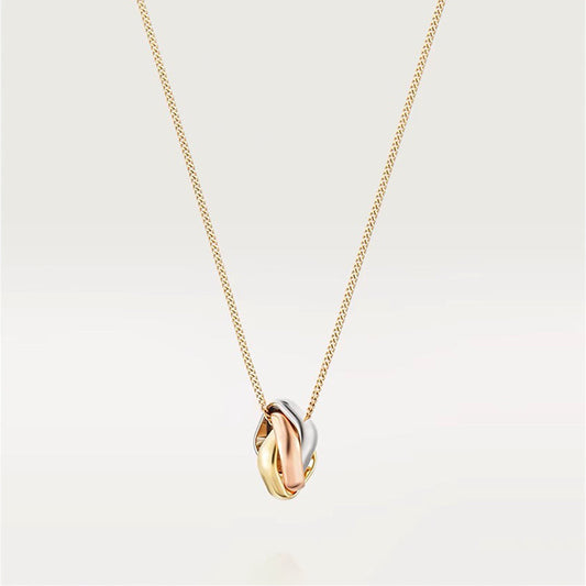 18K Celestial Trinity Cushion Necklace