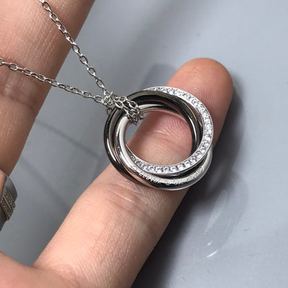 18K Celestial Trinity Diamonds Necklace