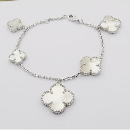 18K Magic Alhambra Five Pearls Motifs Bracelet