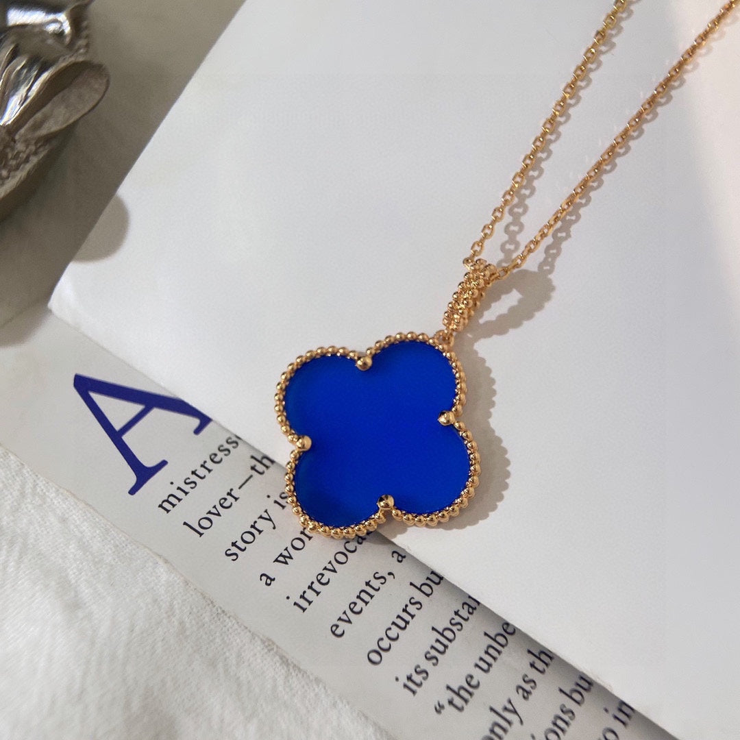 18K Celestial Magic Alhambra Agate Clover Necklace