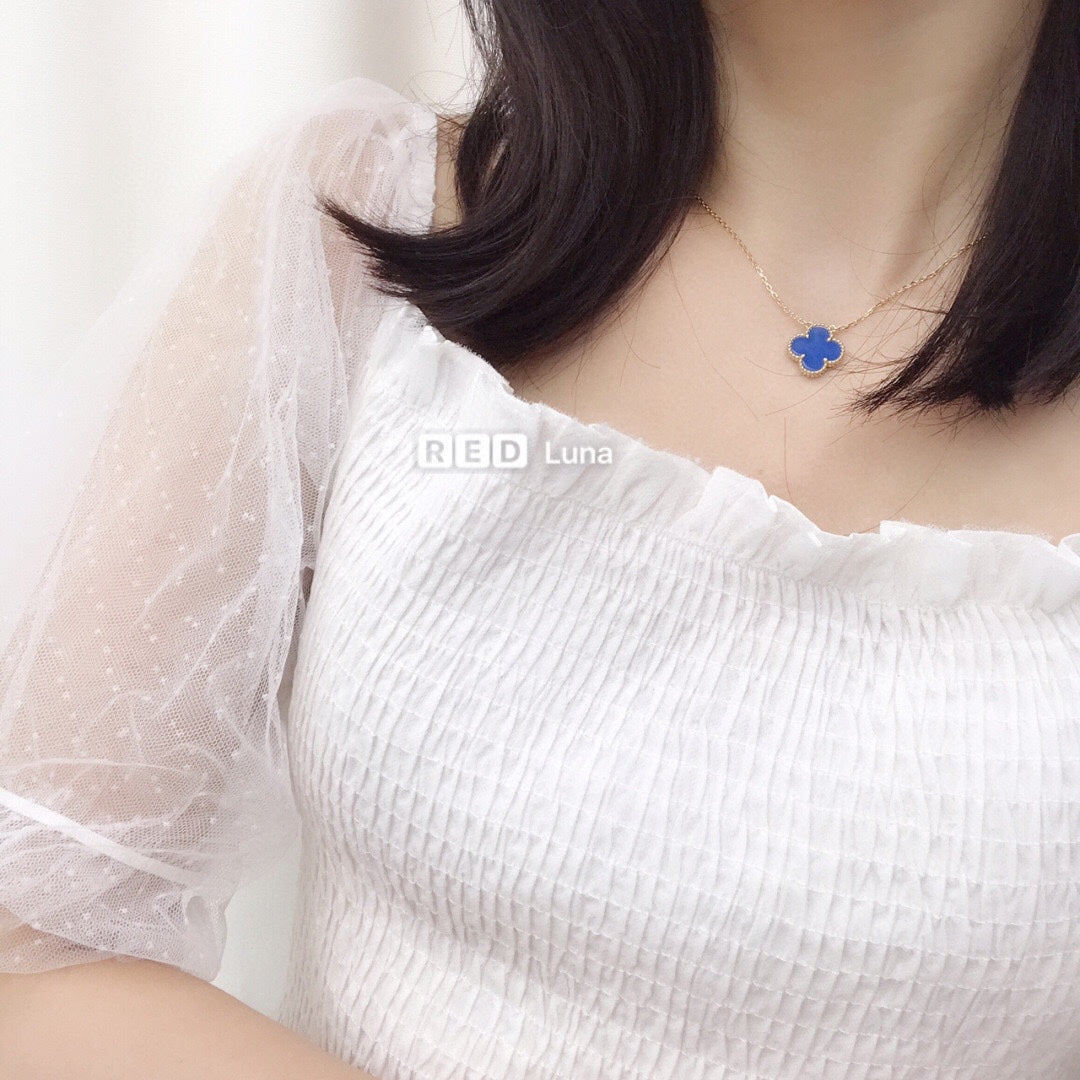 18K Celestial Vintage Alhambra Agent Pendant Necklace